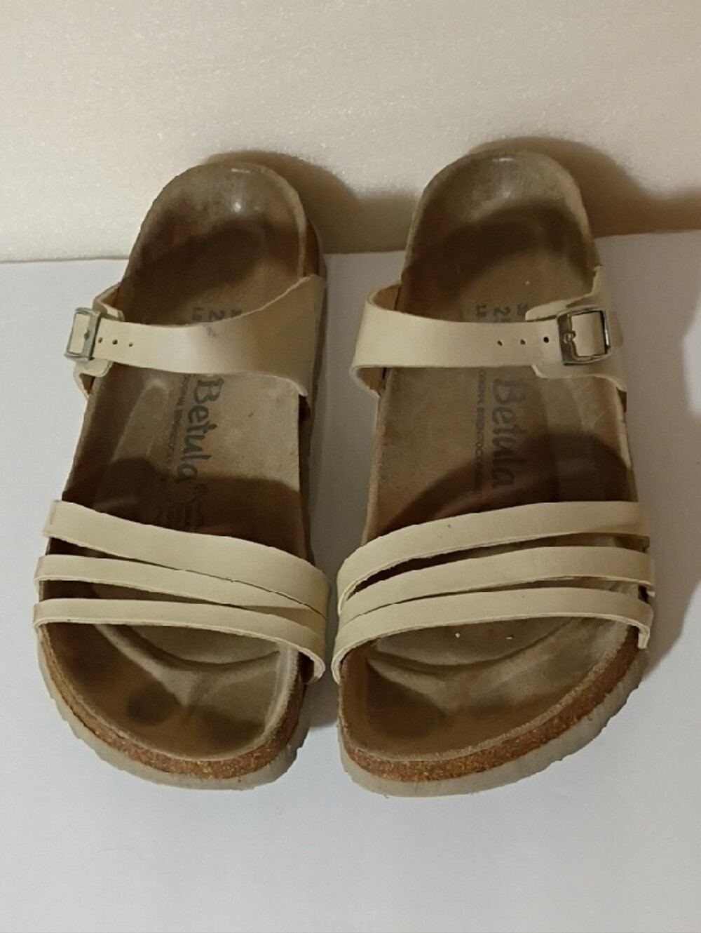 Betula Cream Strappy Cork Footbed Sandals - Women